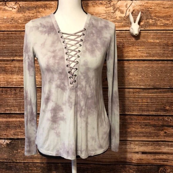 American Eagle Outfitters Tops - Aeo• Tye Dye V Neck